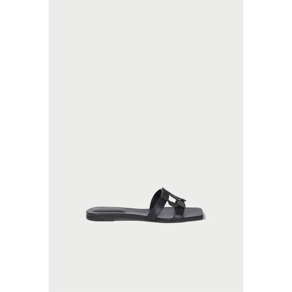 NEW SIMKHAI women's monogram flat slide in black